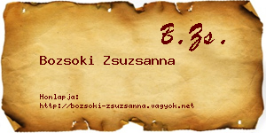 Bozsoki Zsuzsanna névjegykártya